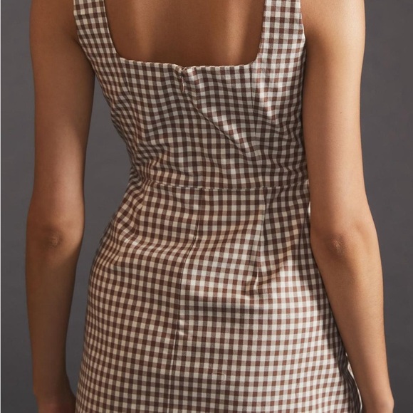 Favorite Daughter - The Breakup Dress in brown gingham - Picture 2 of 6